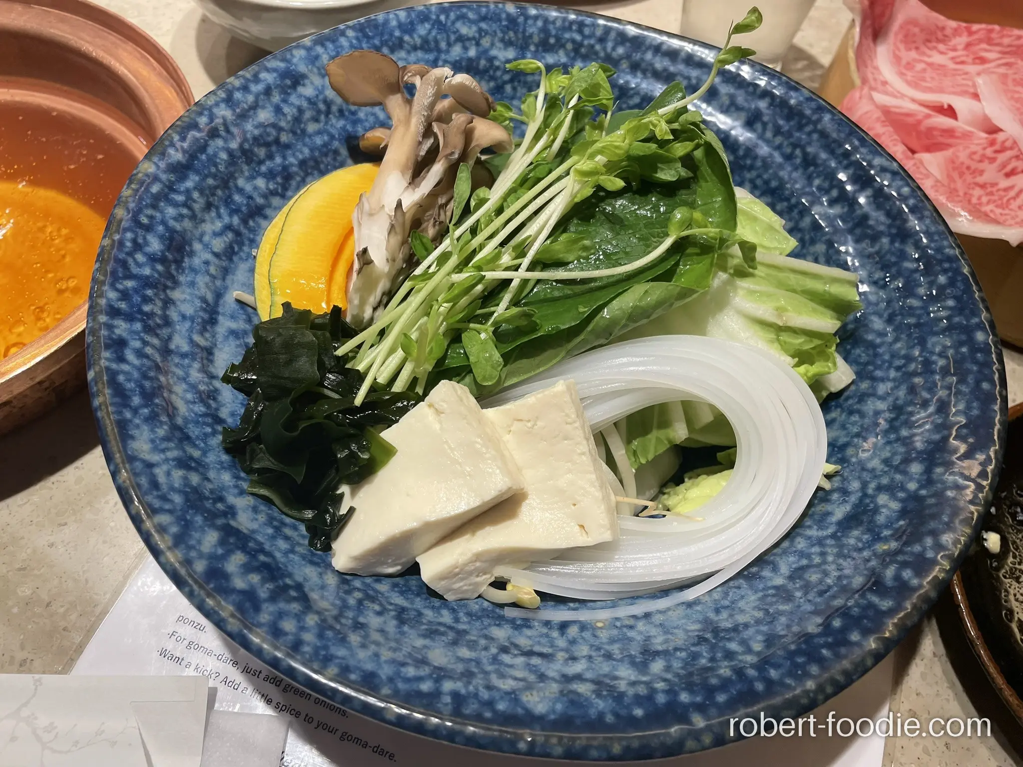 しゃぶしゃぶ 山笑ふ 蔬菜盤