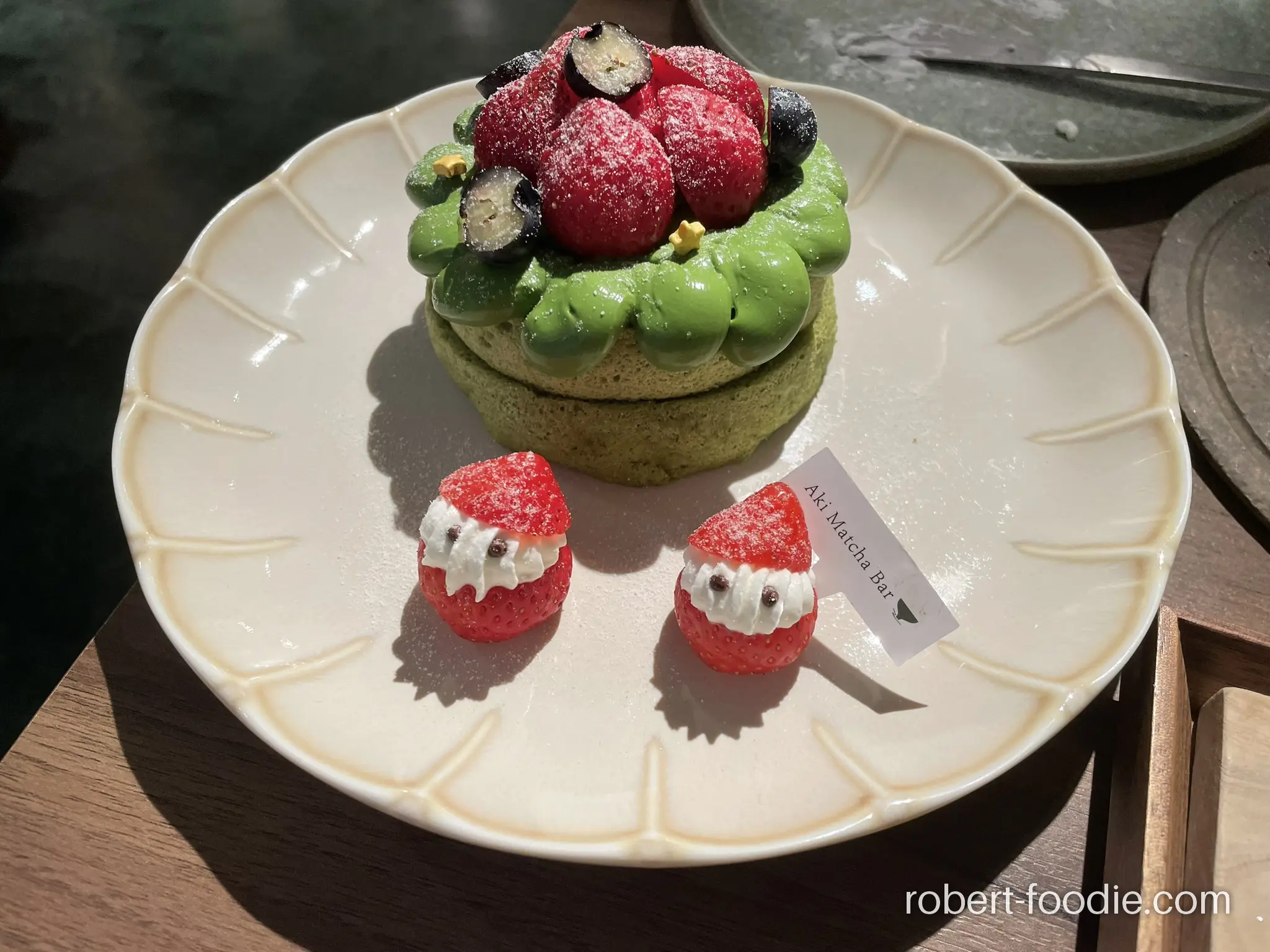 Aki matcha bar 抹茶草莓戚風蛋糕