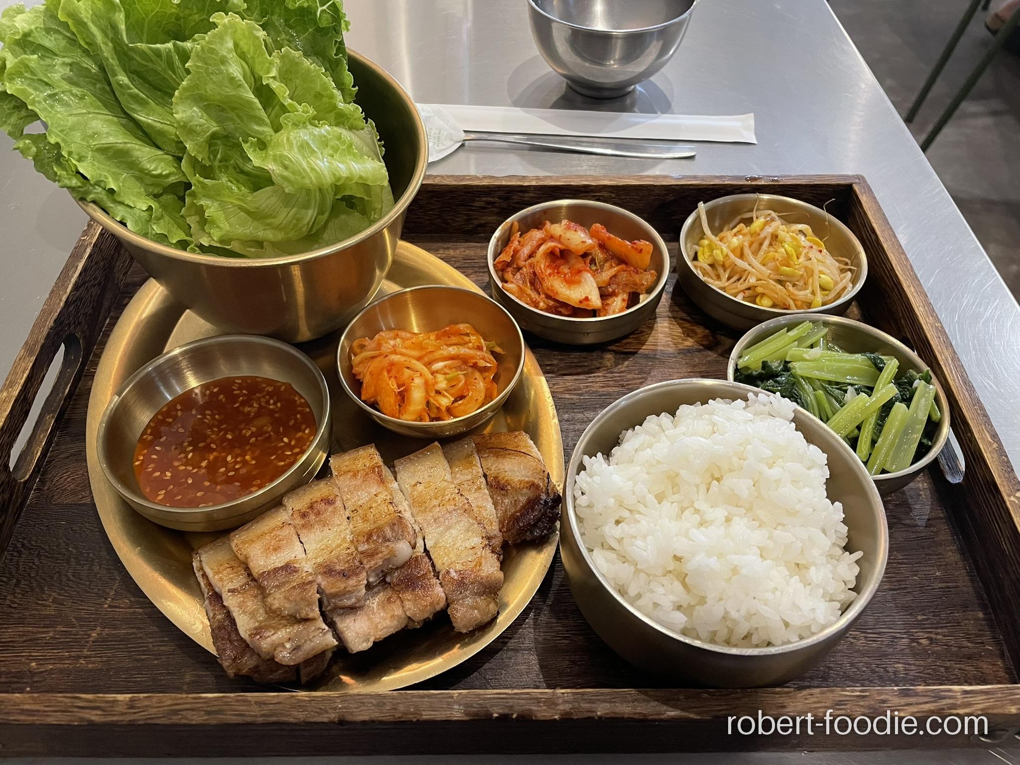 釜漢韓食 生菜包肉套餐